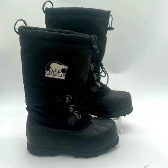 Sorel Mens Glacier Black Insulated Winter NM8010-070 Tall Snow Boots Mens Size 9 - Picture 1 of 12